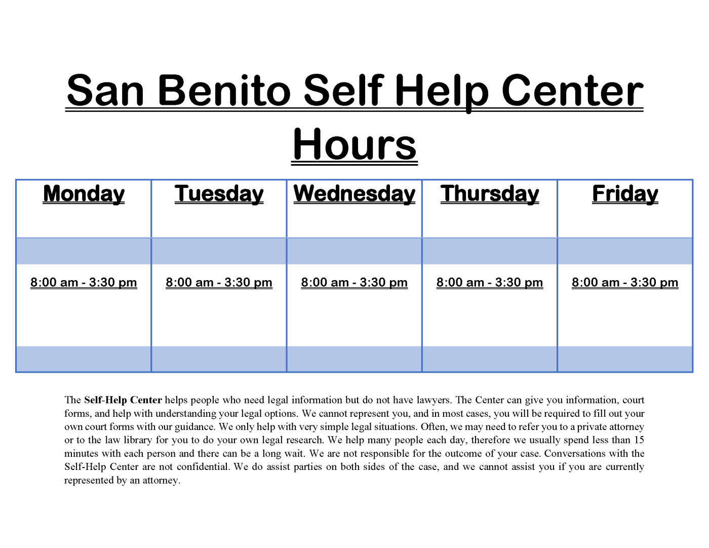 SHC New hours 12-2023