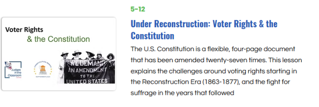 Voting Rights and the Constitution